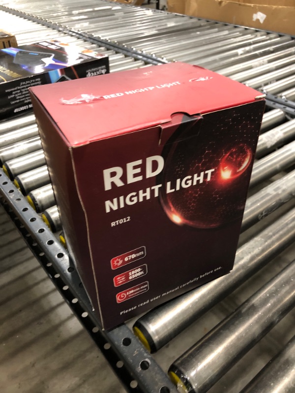 Photo 1 of COMSYNC Light Therapy Lamp,Red Night Light with 5-Level Brightness & 4 Color Modes, 670nm Adjustable USB Red Light Night Light Lamp