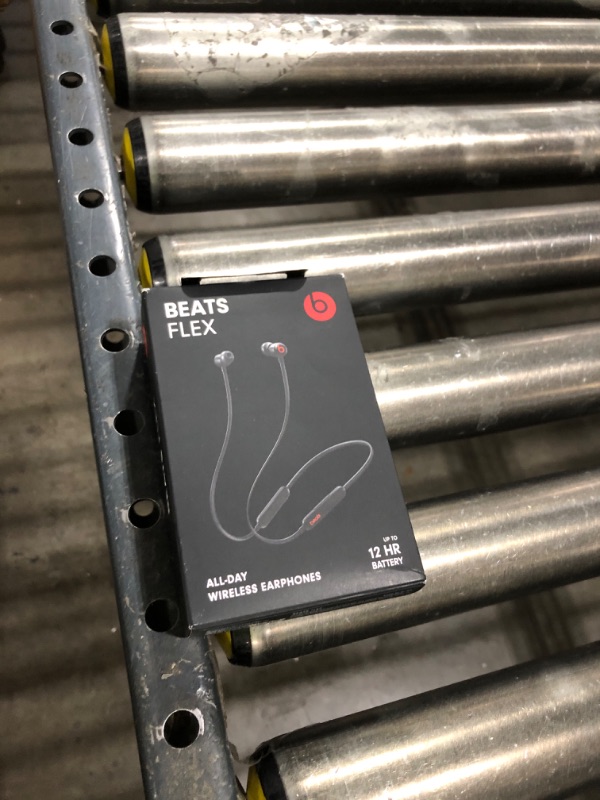 Photo 1 of Beats Flex Wireless Earbuds - Apple W1 Headphone Chip, Magnetic Earphones, Class 1 Bluetooth, 12 Hours of Listening Time, Built-in Microphone - Black
