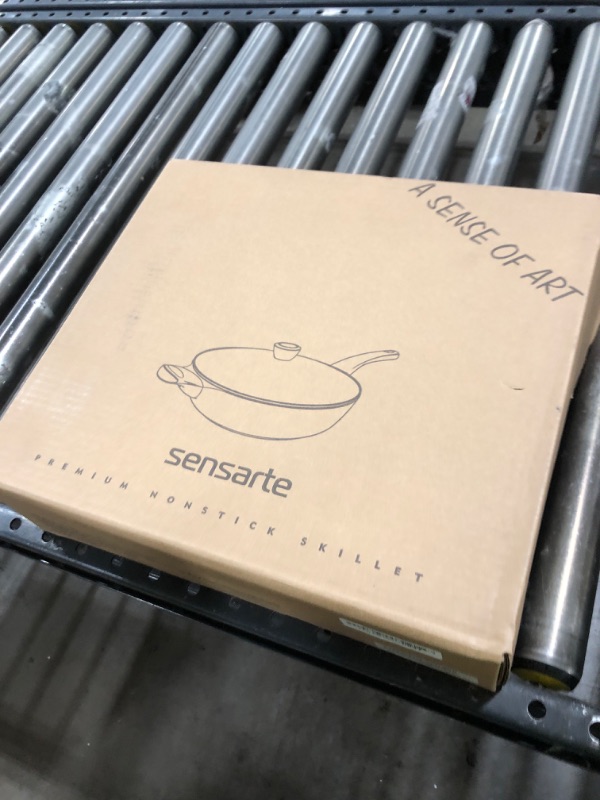 Photo 1 of SENSARTE Ceramic Nonstick Frying Pan Skillet with Lid, 13.3 Inch Large Deep Frying Pan, 6 QT Saute Pan, Induction Pan