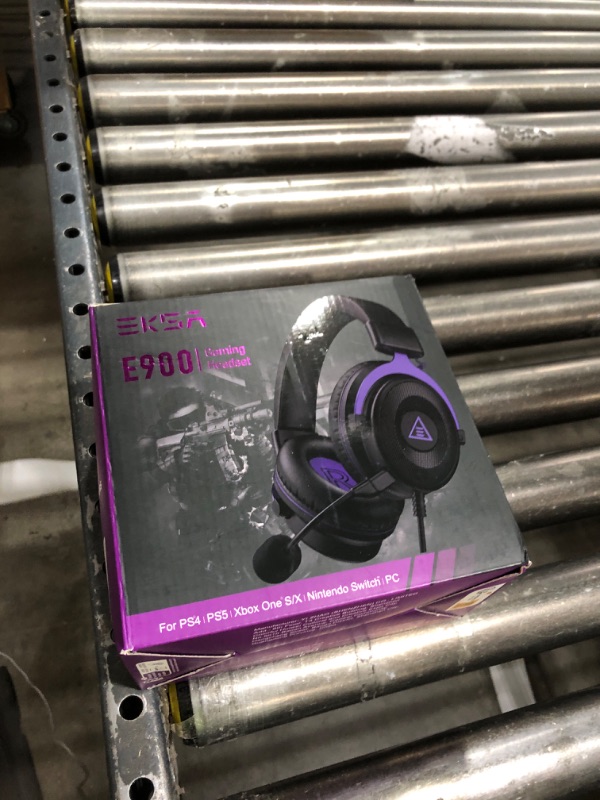 Photo 1 of EKSA E900 Headset with Microphone for PC, PS4,PS5, Xbox - Detachable Noise Canceling Mic, 3D Surround Sound, Wired Headphone