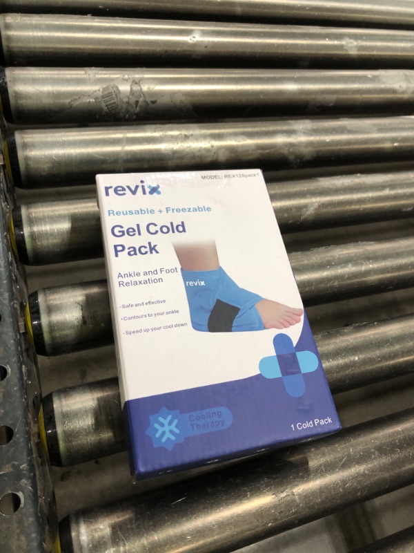 Photo 1 of REVIX Ankle Ice Pack Wrap – Reusable Gel Cold Compression for Foot Discomfort, Ice Wrap for Feet Swelling and Recovery, Plantar Fasciitis, Achilles Tendonitis, and Sprained Ankles