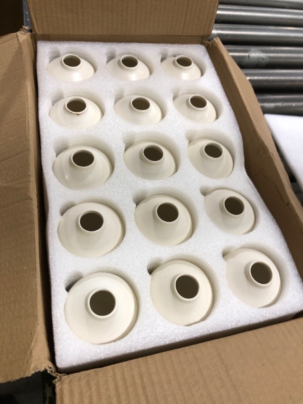 Photo 1 of 15pcs 3.8 Inch White Ceramic Bud Vases Bulk, Boho Small Vases in Bulk for Flowers, Mini Vases for Centerpieces for Dry Flowers, Pampas Garss for Home Wedding Party Table Decor