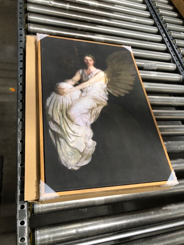 Photo 1 of InSimSea Framed Wall Art for Living Room Home Decor Stevenson Angel Vintage America Country Memorial Classical Oil Painting Prints Decorative for Living Room Bedroom Office Wall Decor 16x24in