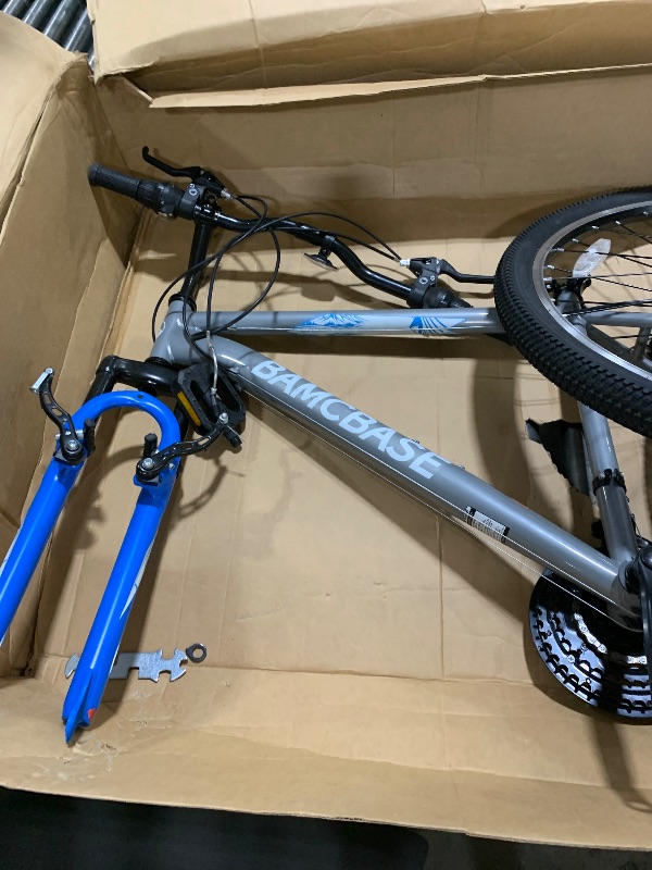 Photo 1 of HH HILAND 26 Inch Mountain Bike, Mens and Womens MTB with 21 Speeds, High-Tensile Steel Frame, V Brake, Hardtail Bicycle for Adults Gray