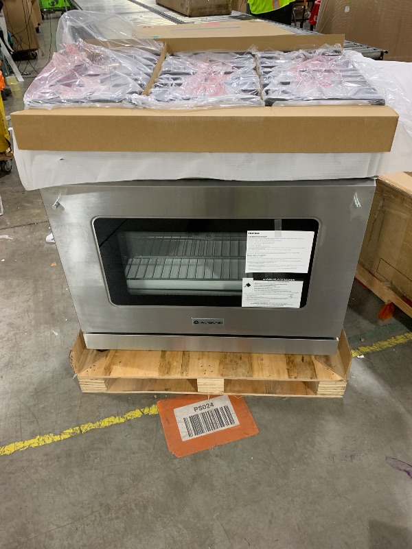 Photo 1 of AAOBOSI 36 Inch Front Control Gas Range Oven with 6 Cooktop Burners, 6 Cu. Ft True Convection and Self Clean, Freestanding Stainless Steel Heavy Duty Gas Range Stove with Halogen Light,Large Capacity