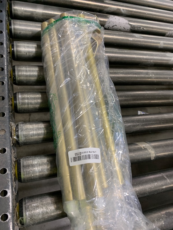 Photo 1 of Bay Window Curtain Rods 48-84 Inch, HOTOZON 7/8 Inch Curtain Rods for Bay Windows 36-80 Inches(Center Rod)), 32-58 Inch Side Rods for Windows 20-54 Inches with End Cap Finials, Antique Gold