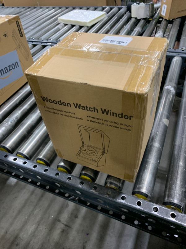 Photo 1 of Uten Automatic Double Watch Winder Box, Luxury Wooden Storage Case for Mechanical Watch Winder with Quiet Motor 5 Rotation Mode, Black.