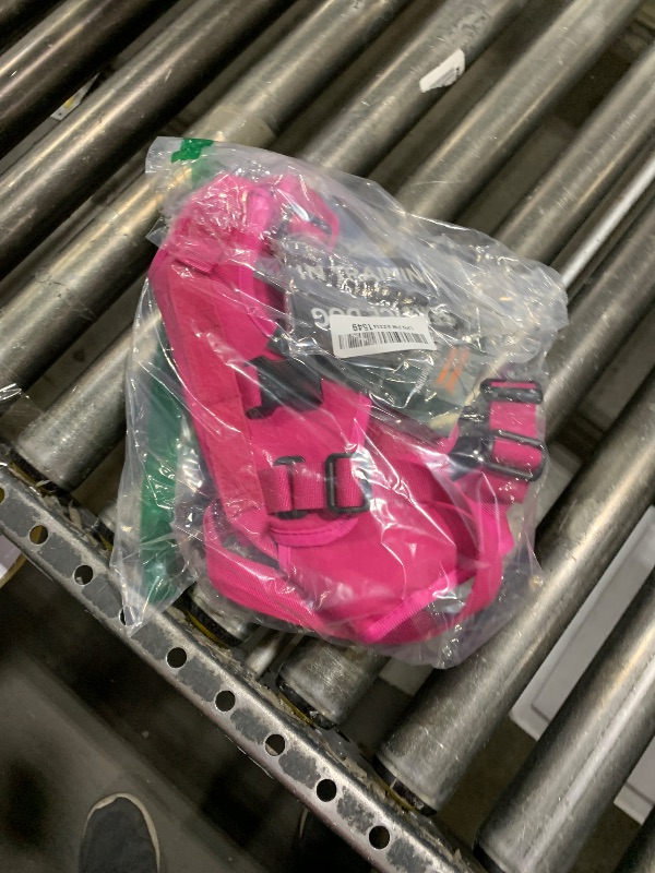 Photo 1 of FAYOGOO Tactical Dog Harness for Large Dogs - Dog Harness Escape Proof with Handle - No Pull Military Service Dog Vest with Removable Patches for Walking,Training (Fuchsia, M(Chest:22-27"))