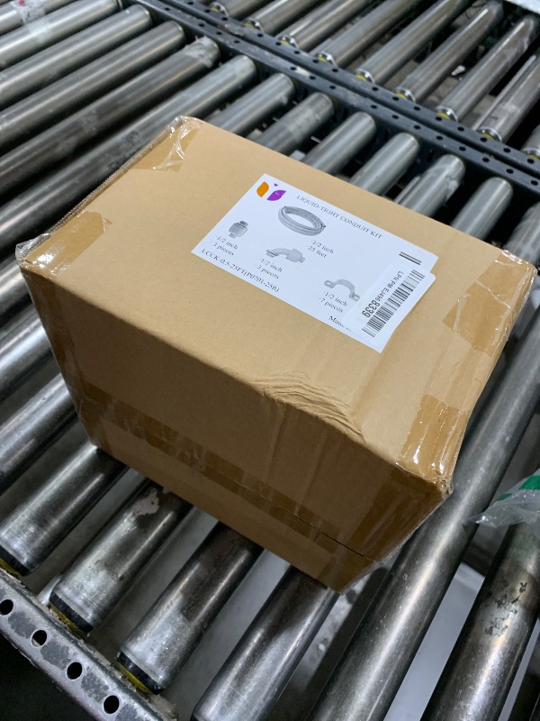 Photo 1 of (1/2" Dia * 25 Feet) Yariwiz Flexible Electrical Conduit Liquid Tight PVC Conduit Kit with 3 PCS Coupling, 3 PCS Elbow and 7 PCS Strap, Sealtight Seal Flex Liquidtight Wire Outdoor Non Metallic Grey