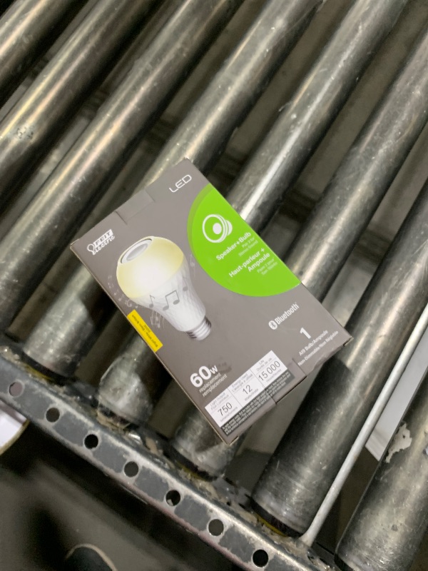 Photo 1 of Feit Electric A19 LED Speaker Light Bulb, 60W Equivalent Built-in Speaker IntelliBulb, E26 Medium Base, 750 Lumens, 3000K Bright White - BTOM60830LEDI