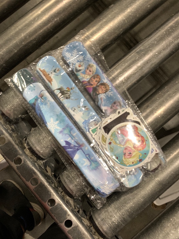 Photo 1 of 98 PCS Frozen Birthday Party Supplies, Frozen Theme Slap Bracelets and Stickers Frozen Party Favors Party Gift for Kids Birthday Party