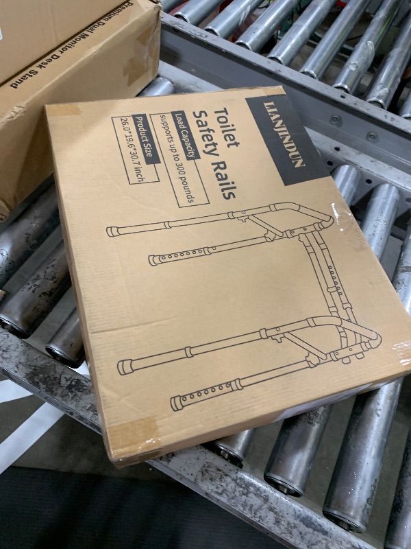 Photo 1 of Lianjindun Toilet Safety Rails, Adjustable Toilet Frame for Elderly, Seniors, Handicap & Disabled, Foldable Handicap Toilet Handles Fit Any Toilets (300 LB)