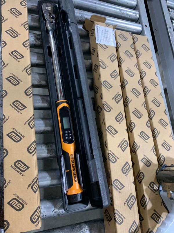 Photo 1 of GEARWRENCH "1/2" Flex Head Electronic Torque Wrench with Angle 25-250 ft/lbs. - 85079
