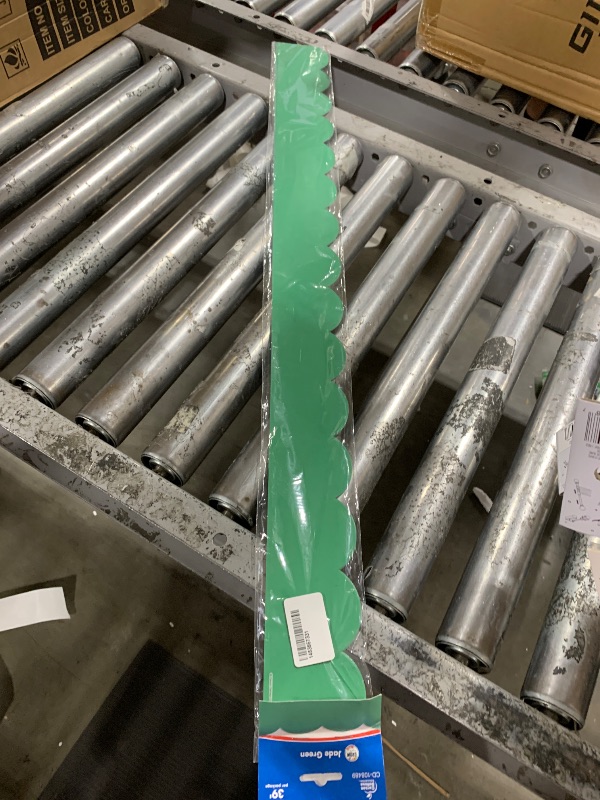Photo 1 of Carson Dellosa Grow Together 39Ft of Jade Green Bulletin Board Borders, 13 Strips of Scalloped Trim for Rolling Whiteboard, Posterboard, St Patricks Day, Christmas Decorations, and Classroom Decor