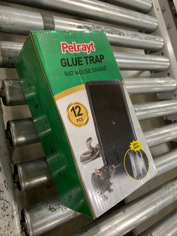 Photo 1 of Pelrayt Glue Mouse Traps Indoor for Home, Rat Trap-12 Pack, Large Heavy Duty Glue Traps for Safe Home Pest Control. Pre-Scented, Non-Toxic Sticky Boards for Mice, Rats & More. Easy To Use