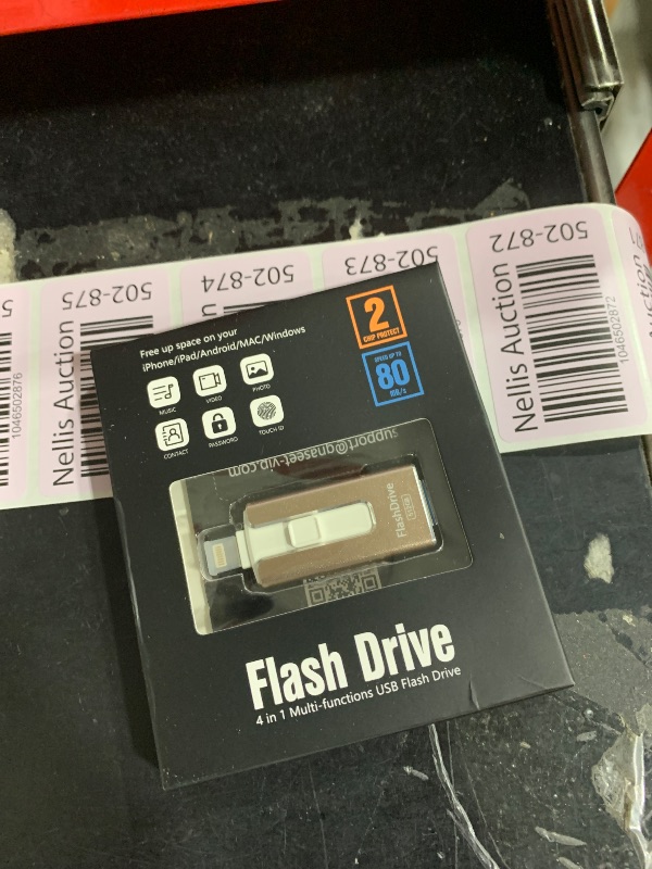Photo 1 of USB Flash Drive 512GB, Photo Stick Memory External Data Storage Thumb Drive Compatible for Phone, Pad, Android, PC and More Devices (Gold)
