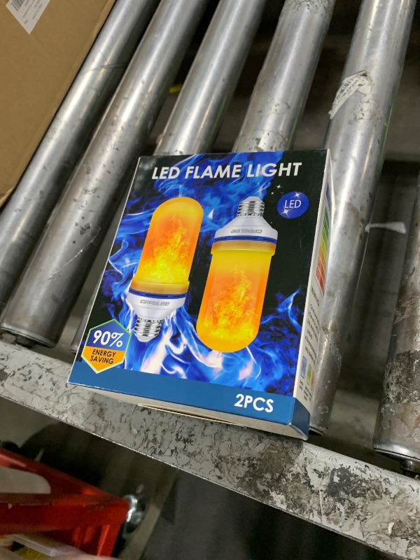 Photo 1 of CPPSLEE LED Flame Light Bulbs, 4 Modes Flickering Light Bulbs, E26 Base Fire Flame Bulb for Halloween Christmas Decorations Patio Outdoor Indoor Home Decor (Yellow, 2 Pack)