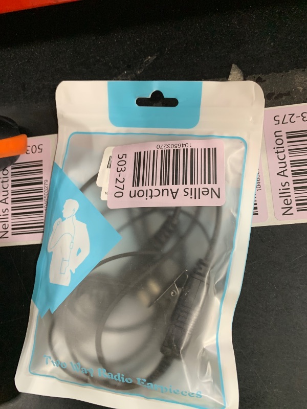 Photo 1 of ERIPHA CP100d CP200 Radio Earpiece Compatible with Motorola BPR40 CLS 1110 1410 VL50 RDM2070D DLR1020 Walkie Talkie 2 Pin [C-Ring] Two Way Radio Surveillance Headset with PTT Mic (1 Pack)