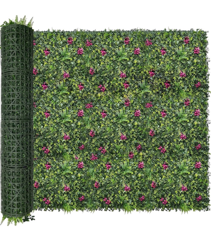 Photo 1 of Greenery  Wall Boxwood Plant Panel:72"x144"?72SQFT? with UV Resistant Green Leaves Faux for Interior Wall, Greenery Backdrop,Garden and Indoor Outdoor Wall&Fence Covering Privacy