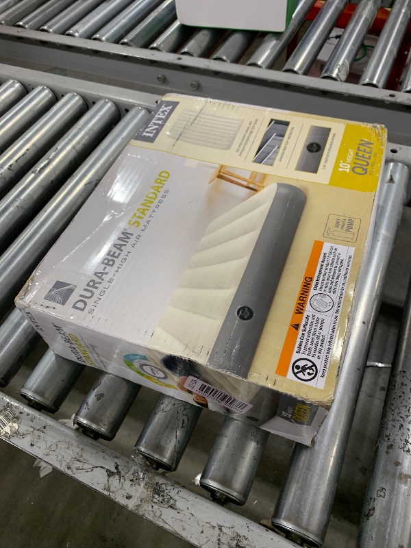 Photo 1 of Intex 64103E Dura-Beam Standard Single-High Air Mattress: Fiber-Tech - Queen Size - 10in Bed Height - 600lb Weight Capacity - Pump Sold Separately