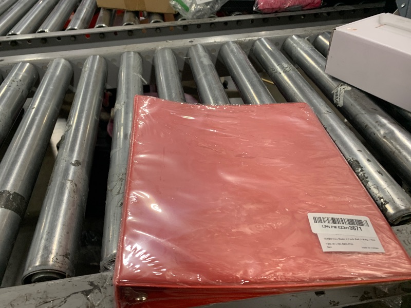 Photo 1 of SUNEE 3 Ring Binder 1.5 Inch 1 Pack, Clear View Binder Three Ring PVC-Free (Fit 8.5x11 Inches) for School or Office Supplies, Red