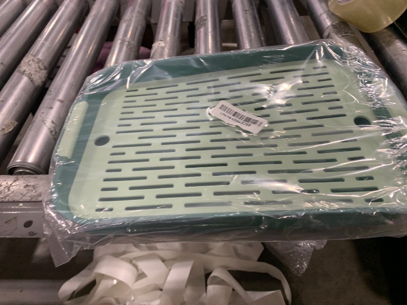 Photo 1 of Gigicloud Rabbit Litter Box with Grate, 14.5 x 9.5 Inch Guinea Pig Litter Pan Anti-turnover Pet Toilet Potty Trainer Corner Guinea Pig Training Pan Cage with Toilet Tray For Rabbit Chinchilla Guinea
