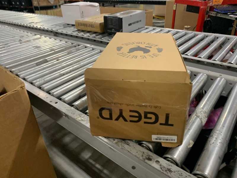 Photo 1 of ?Tgeyd Chicken Feeder and Chicken Waterer Set (3 Gallon/26 Pounds) - Hanging Automatic Chicken Feeder No Waste - Chicken Coop Accessories - Poultry Waterer