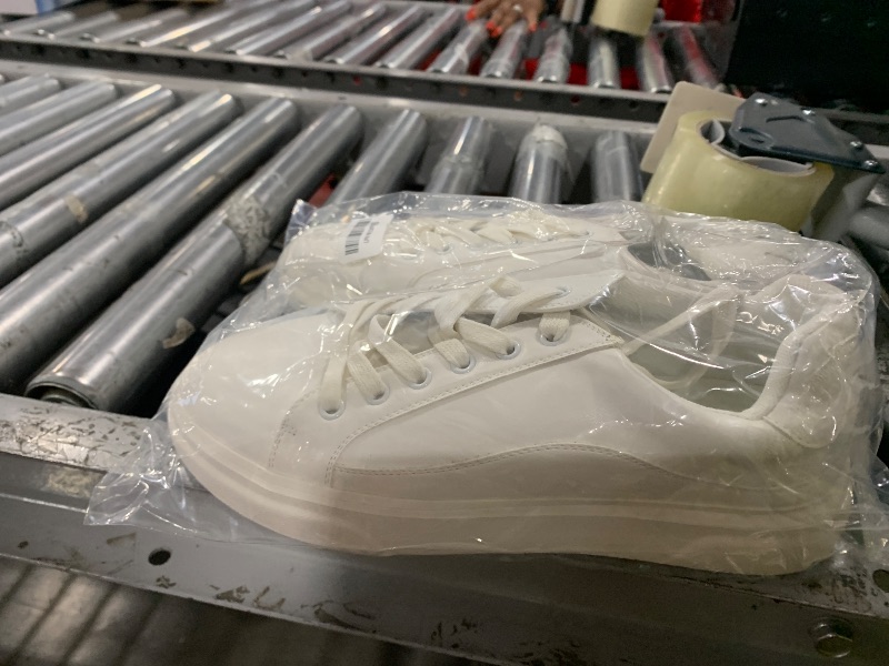 Photo 1 of Vostey Men's Fashion Sneakers Classic Casual Shoes for Men Stylish Soft White Shoes Mens Dress Sneakers (BMY5011A White 08)