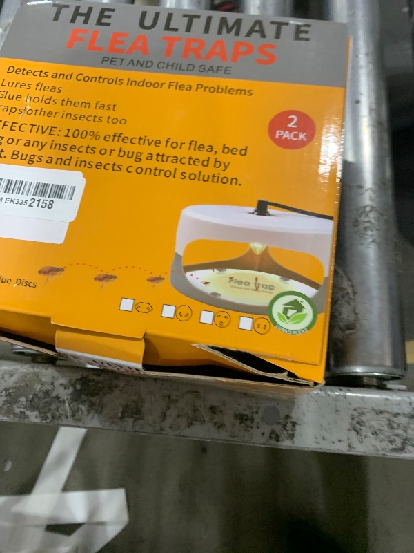 Photo 1 of KILSACO Flea Trap for Inside Your Home 2 Packs - Premium Electric Flea Traps, Natural and Child-Friendly Indoor Flea Control for Home & Garage with 5 Glue Disc Refills and 5 Lightbulbs