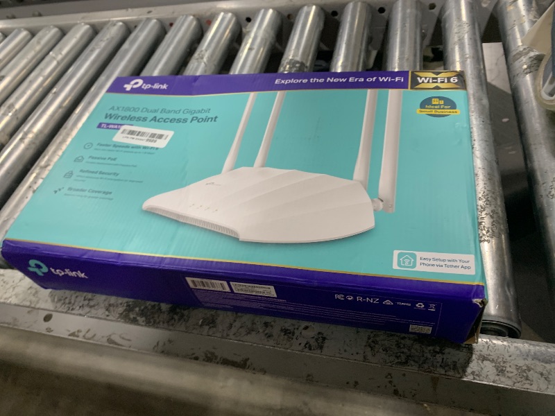Photo 1 of TP-Link AX1800 Dual Band Gigabit Wi-Fi 6 Access Point (TL-WA1801) Desktop Wi-Fi Bridge HE80 & Beamforming Supports Multi-SSID/Client/Range Extender Mode 4 Fixed Antennas Passive PoE