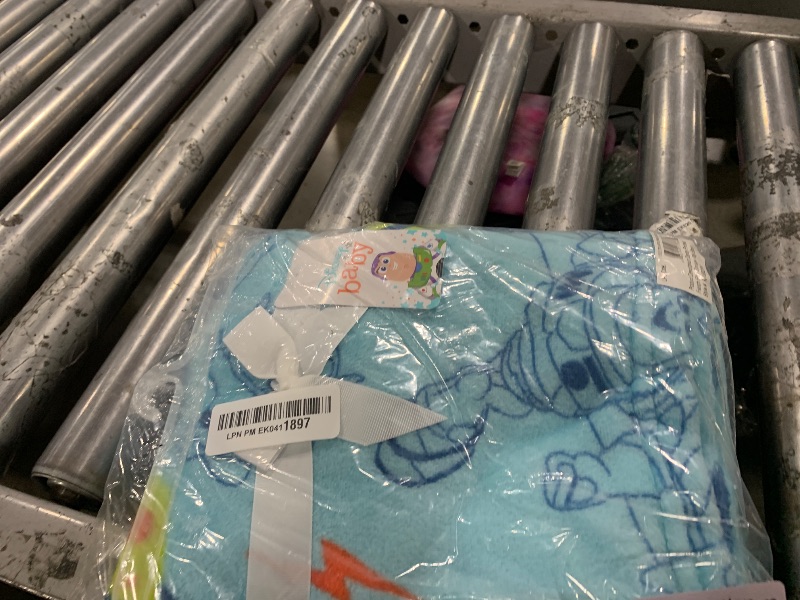 Photo 1 of Disney Toy Story Aqua, Lime and Orange Buzz Lightyear Super Soft Baby Blanket