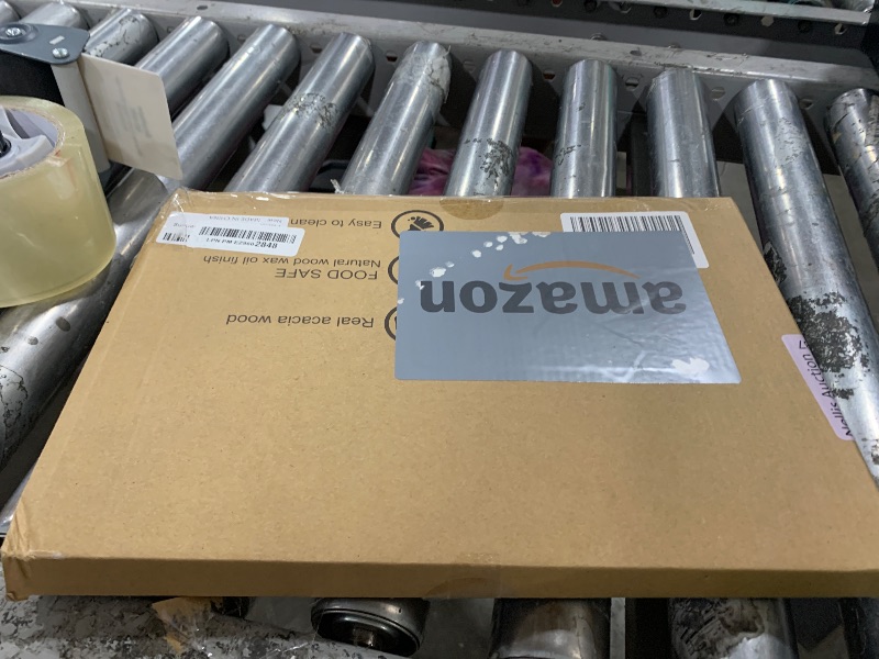 Photo 1 of 1 pcs 13"x 9" Solid Acacia Wood Serving Trays Rectangular Wooden Serving Platters Natural Wooden Boards for Bar Coffee Party