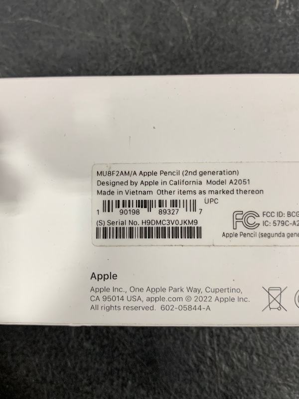 Photo 1 of Apple Pencil (2nd Generation): Device Compatibility Check Required - Pixel-Perfect Precision, Perfect for Note-Taking, Drawing, and Signing documents. Attaches, Charges, and Pairs magnetically.