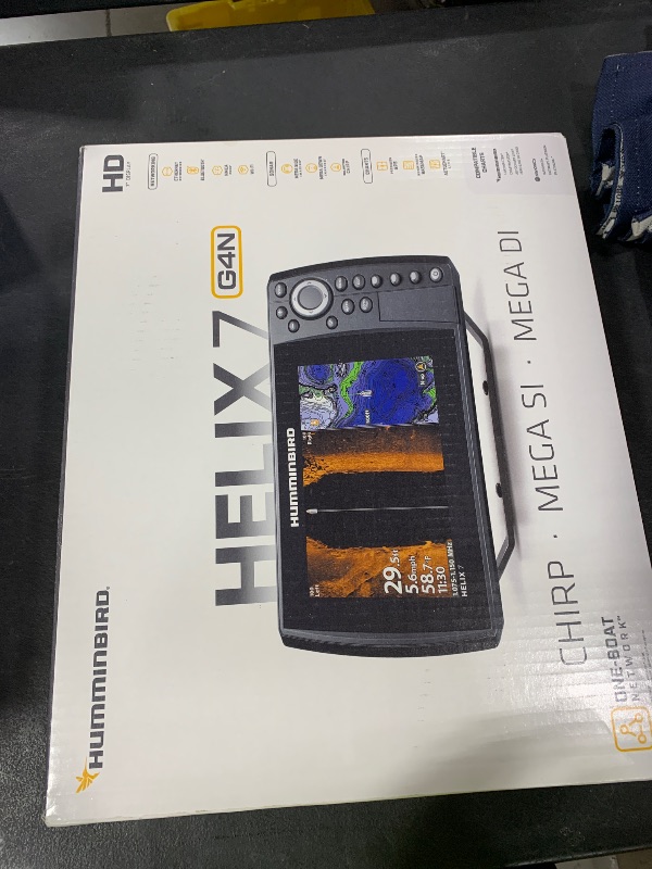 Photo 1 of Humminbird Helix 7 G4N GPS Fish Finder with Transducer, MEGA Side Imaging