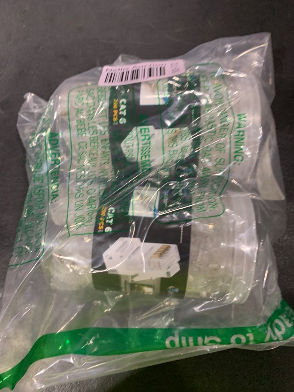 Photo 1 of Everest Cat6 RJ45 Pass Through Connector 400-Pack - EZ Cat 6 Pass Through RJ45 Connectors - cat 6 connectors - Ethernet Connector - Ethernet Plug - for Solid or Stranded UTP Network Cable