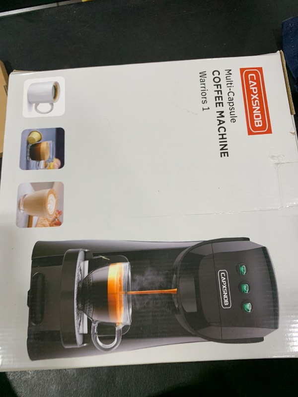 Photo 1 of Warriors1 Single Serve Coffee Maker for Keurig K Cup, Espresso Machine for Nespresso Original, Dolce Gusto Pods, Grounds, Cappuccino & Latte Coffee Machine, 20 Bar Espresso Maker, 3 Brew Sizes