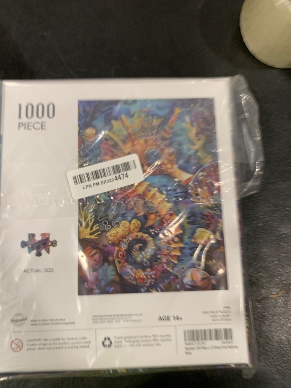 Photo 1 of Naturelish 1000 Piece Jigsaw Puzzle for Adults - Vibrant Seahorse Design, 1000 Pieces Challenging & Colorful Art Puzzle for Adults, Color-Coded Back, Puzzle Gift-Ready 19.25 x 26.65 in