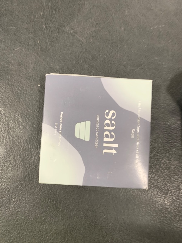Photo 1 of Saalt Compact Sanitizer - Menstrual Disc and Period Cup Cleaner, Microwavable, Reusable Menstrual Disc Sanitizer for Travel or Home, Collapsible, Flat-Fold Design - Sage