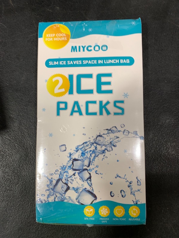 Photo 1 of MIYCOO Ice Packs for Lunch Boxes & Lunch Bag - Quick Freeze Ice Pack Space Saving Freezer Packs - Reusable Slim Original Cool Pack - Cooler Accessories for Beach, Camping and Fishing