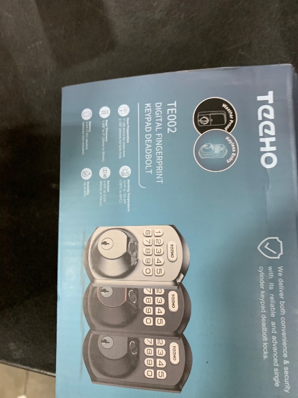Photo 1 of TEEHO TE002 Fingerprint Door Lock - Keyless Entry Door Lock - Electronic Keypad Deadbolt - Smart Locks for Front Door - Auto Lock - Easy Installation - Satin Nickel