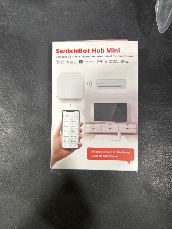 Photo 1 of SwitchBot Hub Mini Smart Remote - IR Blaster, Link SwitchBot to Wi-Fi (Support 2.4GHz), Control TV, Air Conditioner, Compatible with Alexa, Google Home, IFTTT