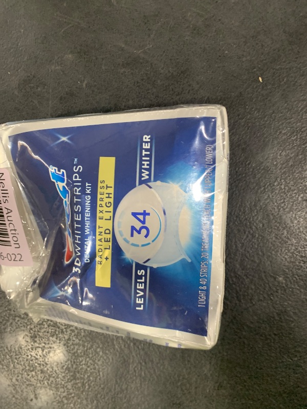Photo 1 of Crest 3D Whitestrips Professional Effects + LED Light – Teeth Whitening Kit, 1 Light + 20 Treatments, Each with 1 Upper/1Lower, 40 Strips – Crest 3DWhite Teeth Whitening Strips