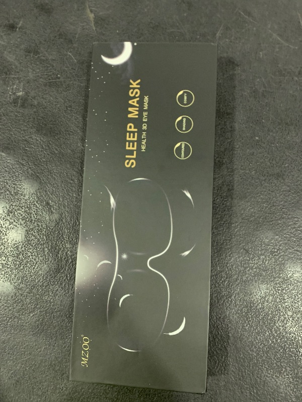 Photo 1 of MZOO Sleep Eye Mask for Side Sleeper Men Women, Zero Eye Pressure 3D Sleeping Mask, Light Blocking Patented Design Night Blindfold, Soft Eye Shade Cover for Travel, Black