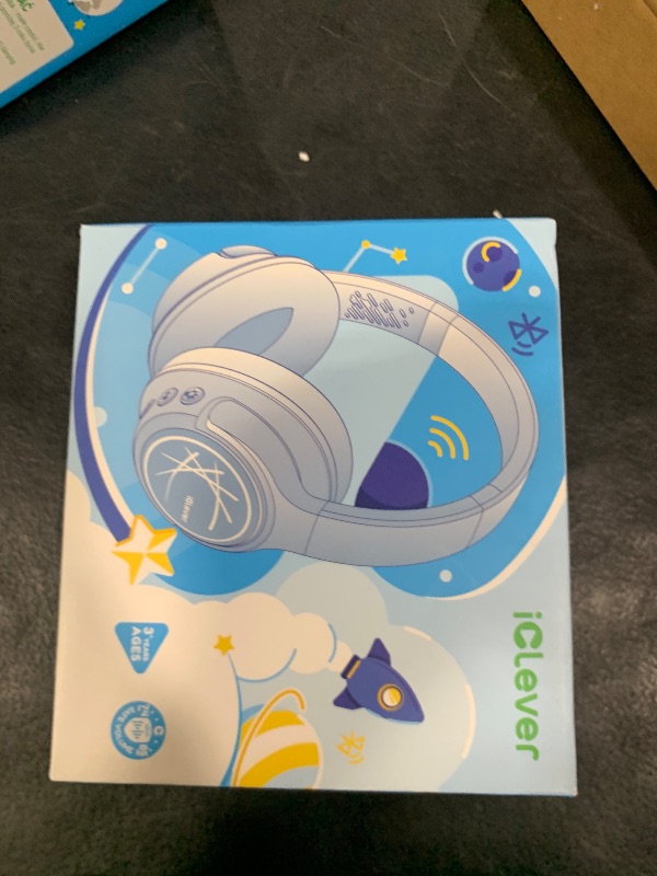 Photo 1 of iClever Kids Bluetooth Headphones with LED Lights, 43H Playtime, Type-C Fast Charging, BTH18 Safe Volume 74/85dBA, Bluetooth5.3,Toddler Headphones Aux Cord for iPad/Tablet/Travel/School, Blue