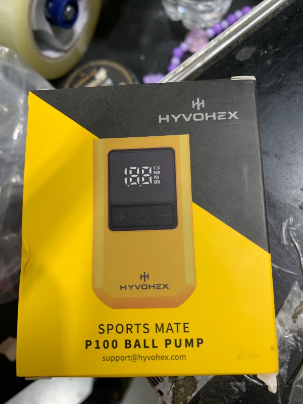 Photo 1 of Ball Pump for Sports Balls, HYVOHEX Portable Electric Basketball Pump Ultra Fast Inflation, with Digital LED Display Air Pump for Balls, Preset Pressure with Ball Needle for Soccer, Volleyball