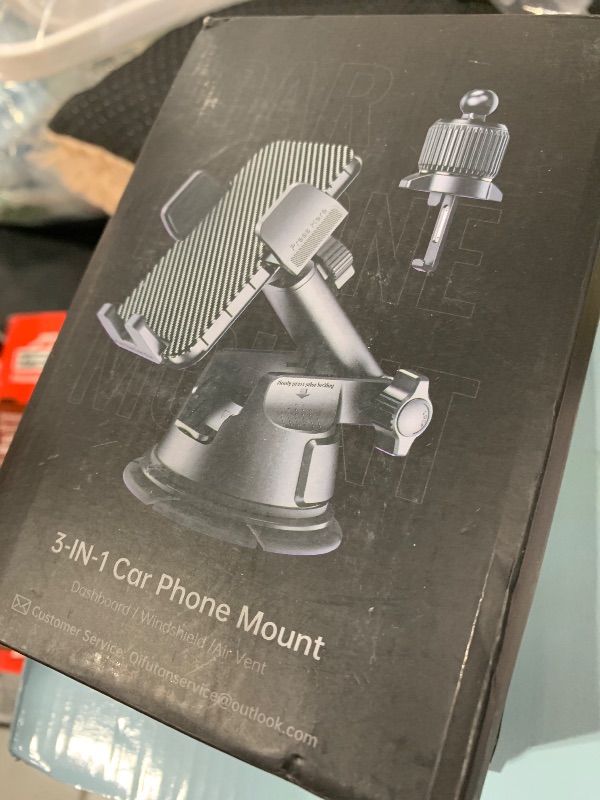 Photo 1 of Qifutan Dash Mounted Holders Phone Holders for Your Car Phone Mount for Car Windshield Dashboard Air Vent Universal Hands Free Automobile Cell Phone Holder Fit for iPhone Smartphone