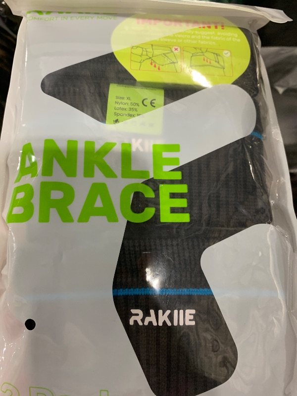 Photo 1 of Rakiie Ankle Brace for Sprained Ankle 1 Pair, High Elasticity Ankle Support for Women Men, Compression Socks for Plantar Fasciitis Relief, Foot Sleeves for Achilles Tendonitis Pain Relief, Blue XL