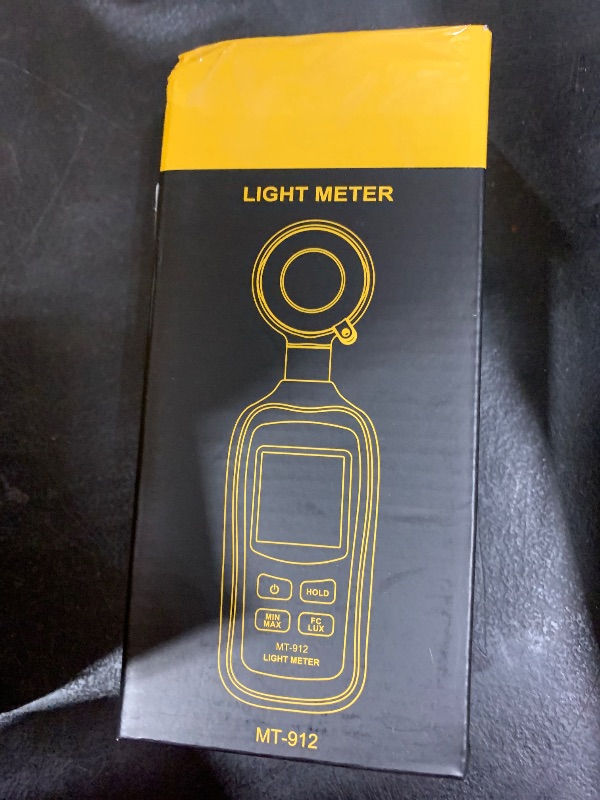 Photo 1 of Light Meter Digital Illuminance Meter Handheld Ambient Temperature Measurer, Range up to 200,000 Lux, Luxmeter with 4 Digit Color LCD Screen