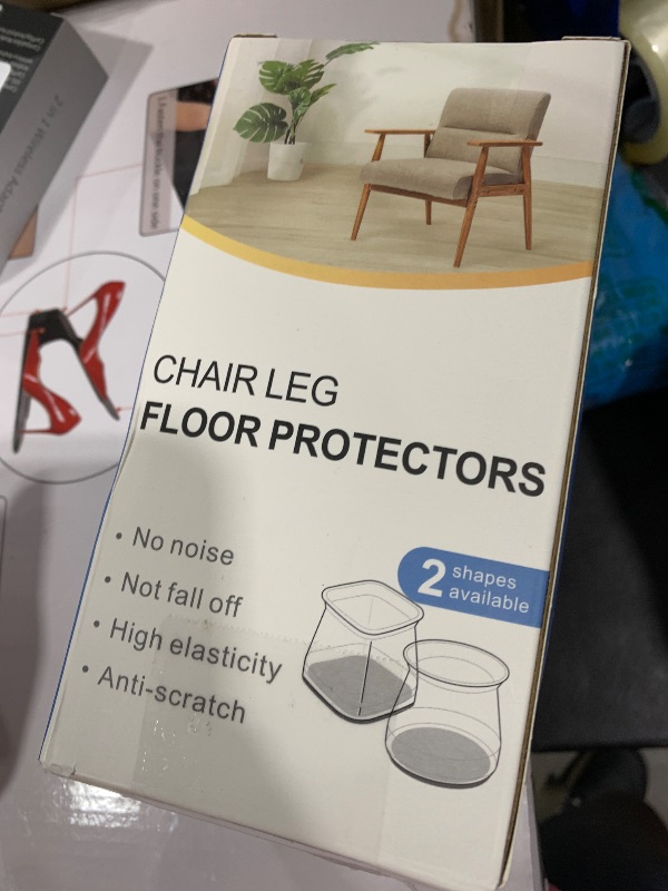 Photo 1 of 32 Pcs Chair Leg Protectors for Hardwood Floors, Clear Silicone Felt Furniture Leg Cover Pad for Protecting Floors from Scratches and Noise, Smooth Moving(Large Fit Round Diameter?1-5/16" to 2")
