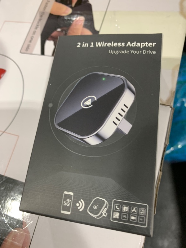 Photo 1 of Teeran 2 in 1 Wireless CarPlay and Android Auto Adapter, Easy Setup Plug and Play, Fast Seamless Use Supports 1000+ Car's with Built-in Wired Car Play/Android Auto, Compact Sleek Design Car Adapter